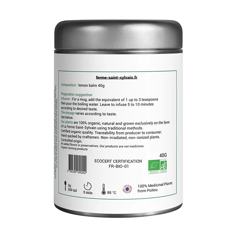 La Ferme Saint-Sylvain Lemon Balm herbal infusion